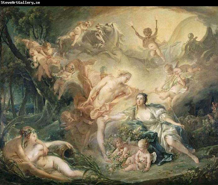 Francois Boucher Apollo Revealing his Divinity before the Shepherdess Isse